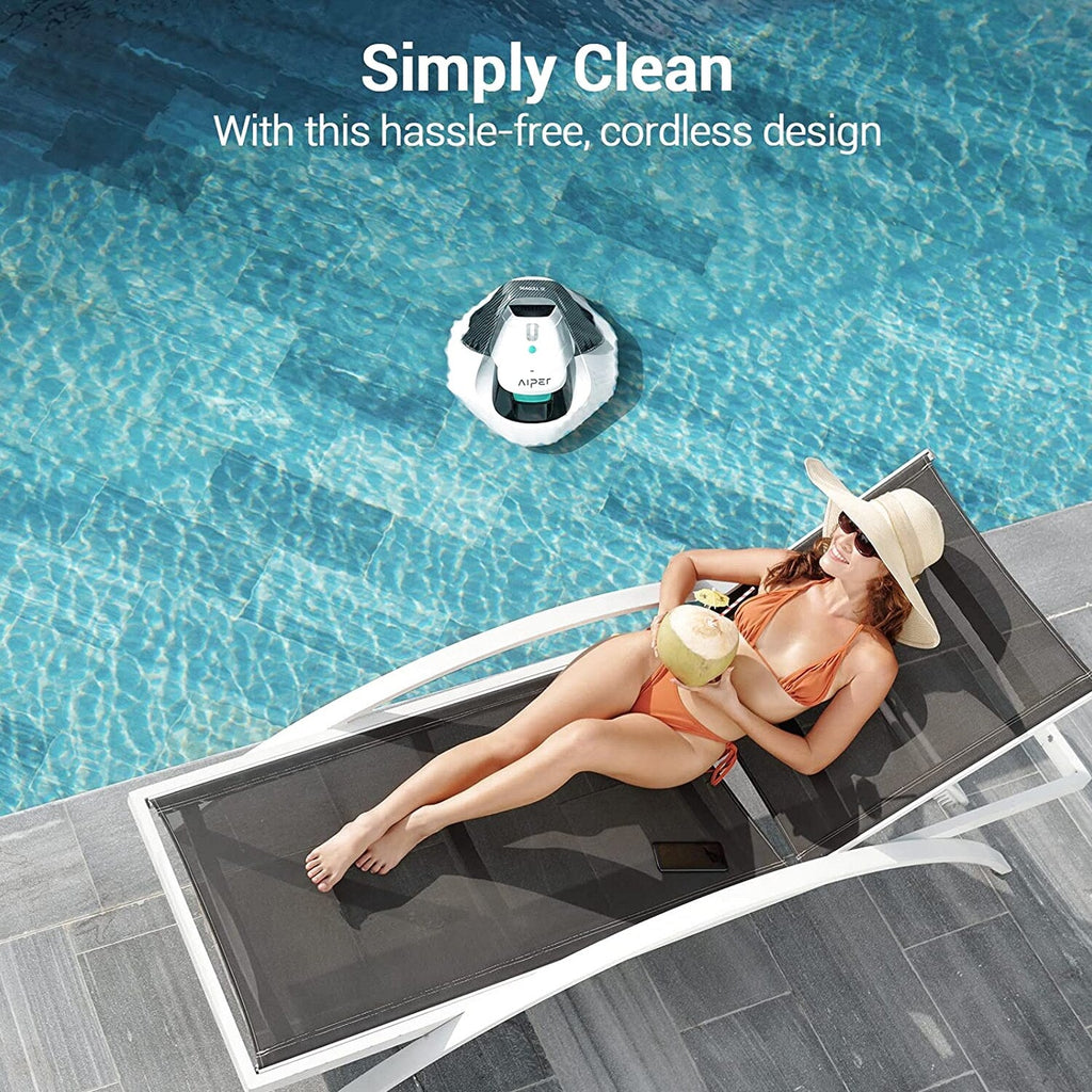 Cordless Robotic Pool Cleaner, Pool Vacuum with Dual-Drive Motors