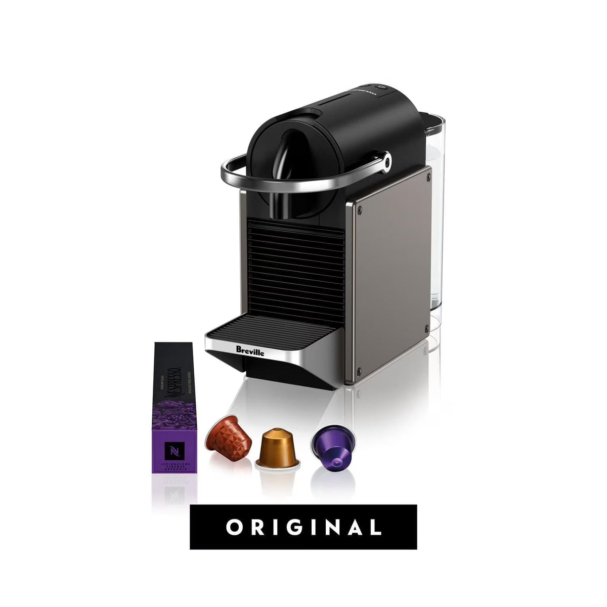 Nespresso Pixie Espresso Machine, Titan - BEC440TTN
