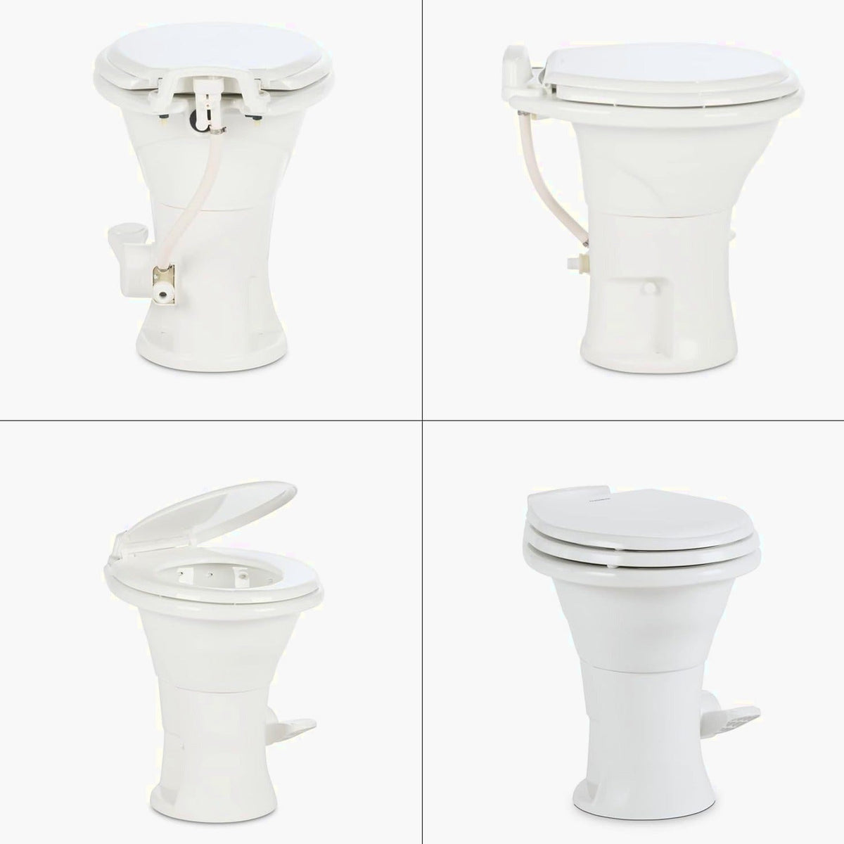 Dometic 310 RV Toilet, Oblong, PowerFlush, White