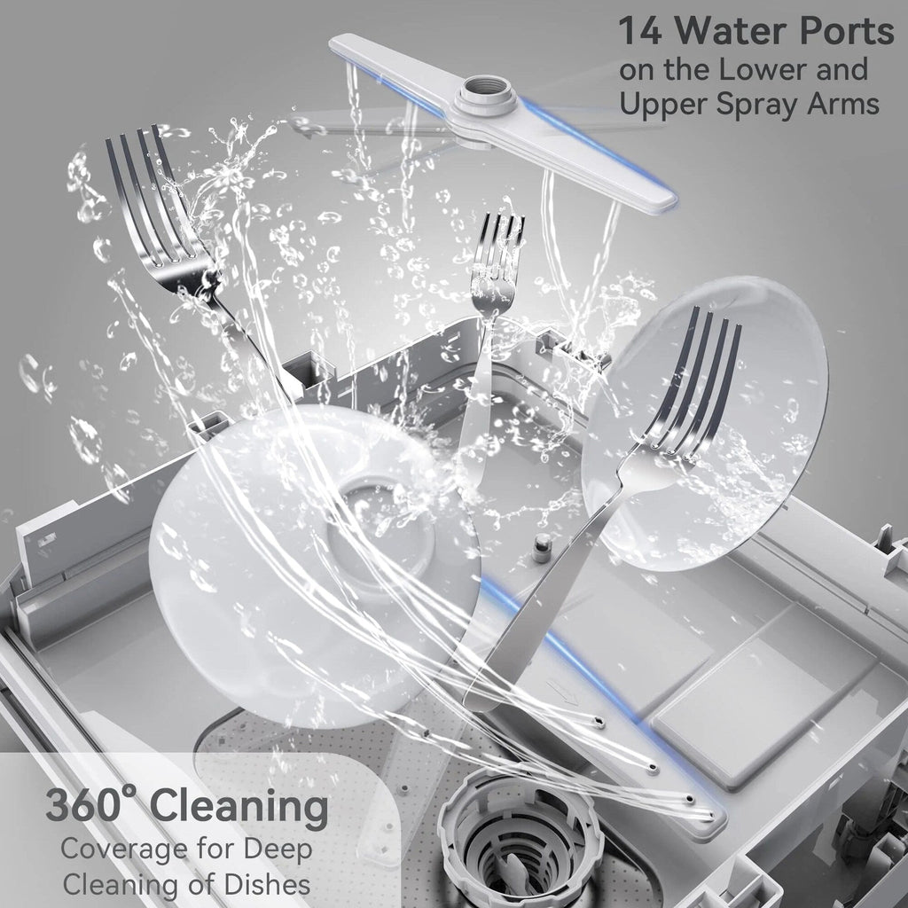 Hermitlux Countertop Dishwasher With 5-Liter Built-in Water Tank