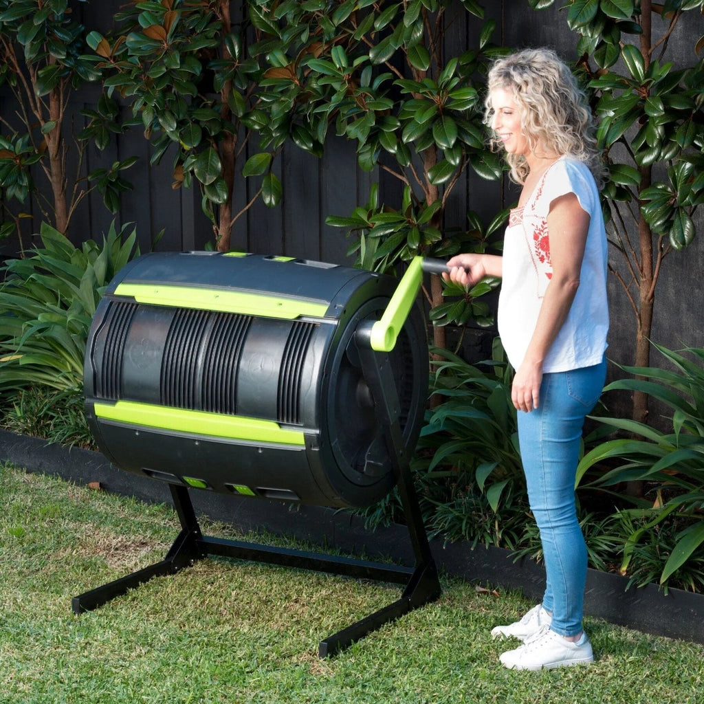 65-Gallon Compost Tumbler And Cart Combo