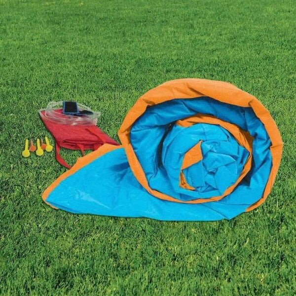 BANZAI Pipeline Twist Kids Inflatable Outdoor Backyard Water Pool Aqua Splash Park and Slides