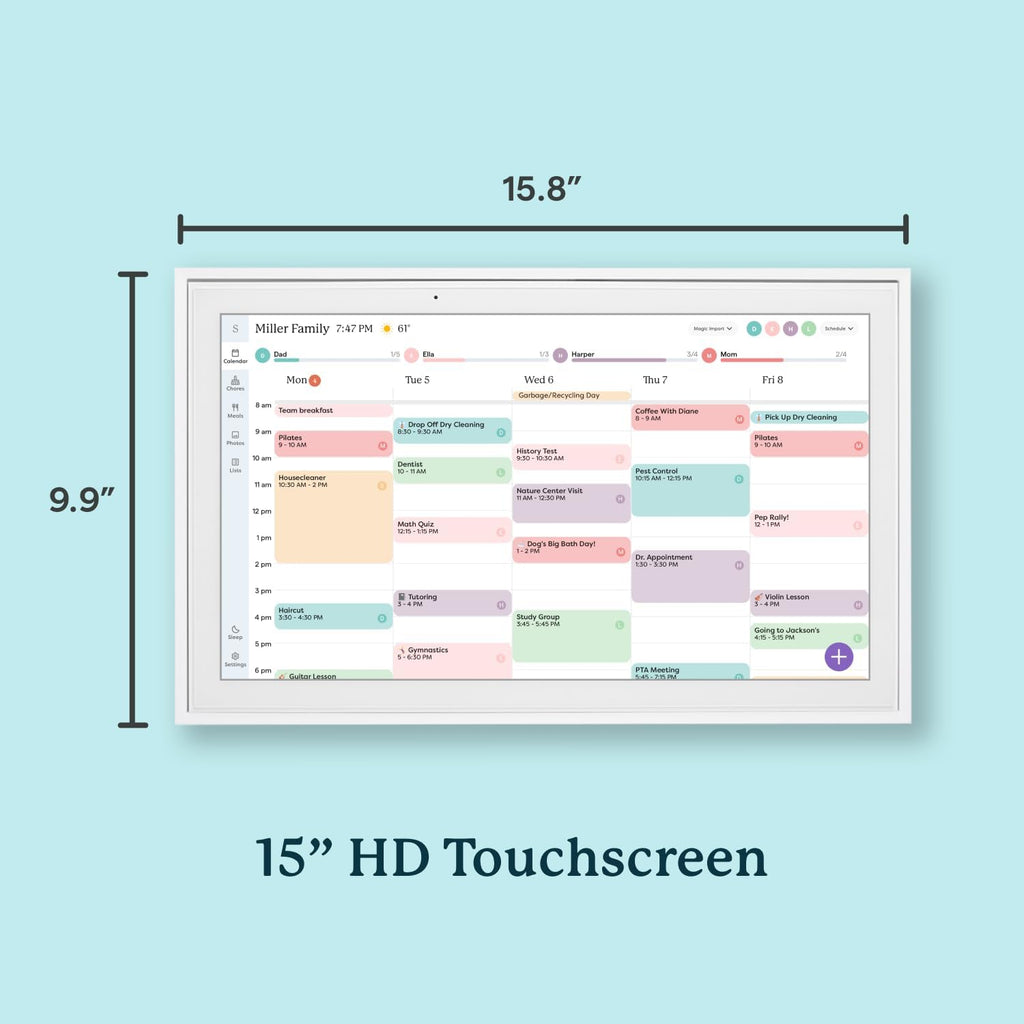 15 Inch Digital Wall Planner And Chore Chart