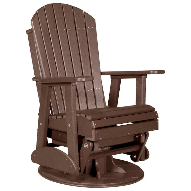 Poly Lumber Adirondack Swivel Glider Chair - 30W x 28D x 44H