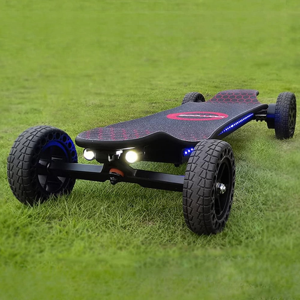 Electric Skateboard 4000 Watts | 12S3P | 35 mph | 22 Mile Range | 6" Wheels | Cool Lights |