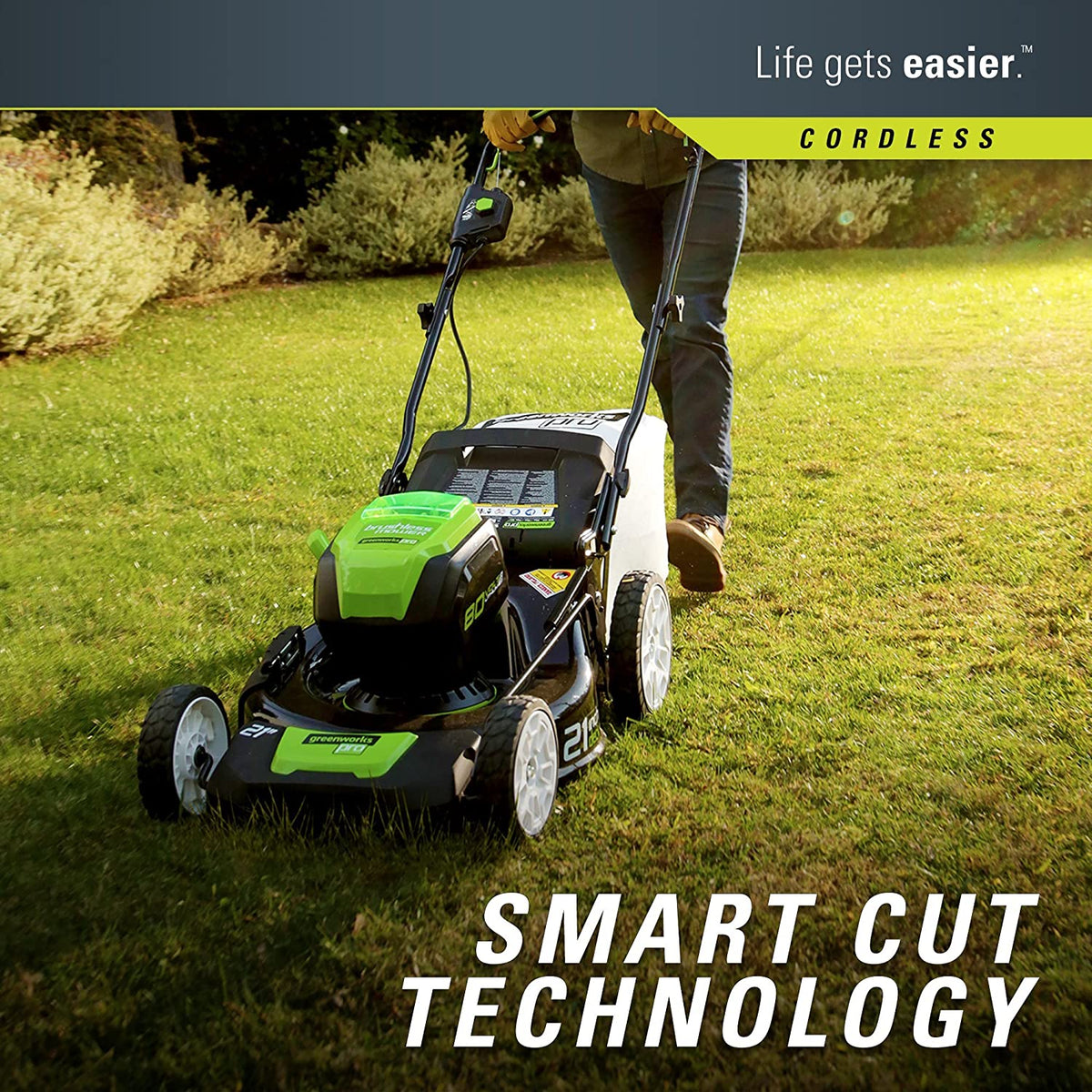 21-Inch 80V Lawn Mower With (2) 2Ah Batteries And Charger - GLM801601