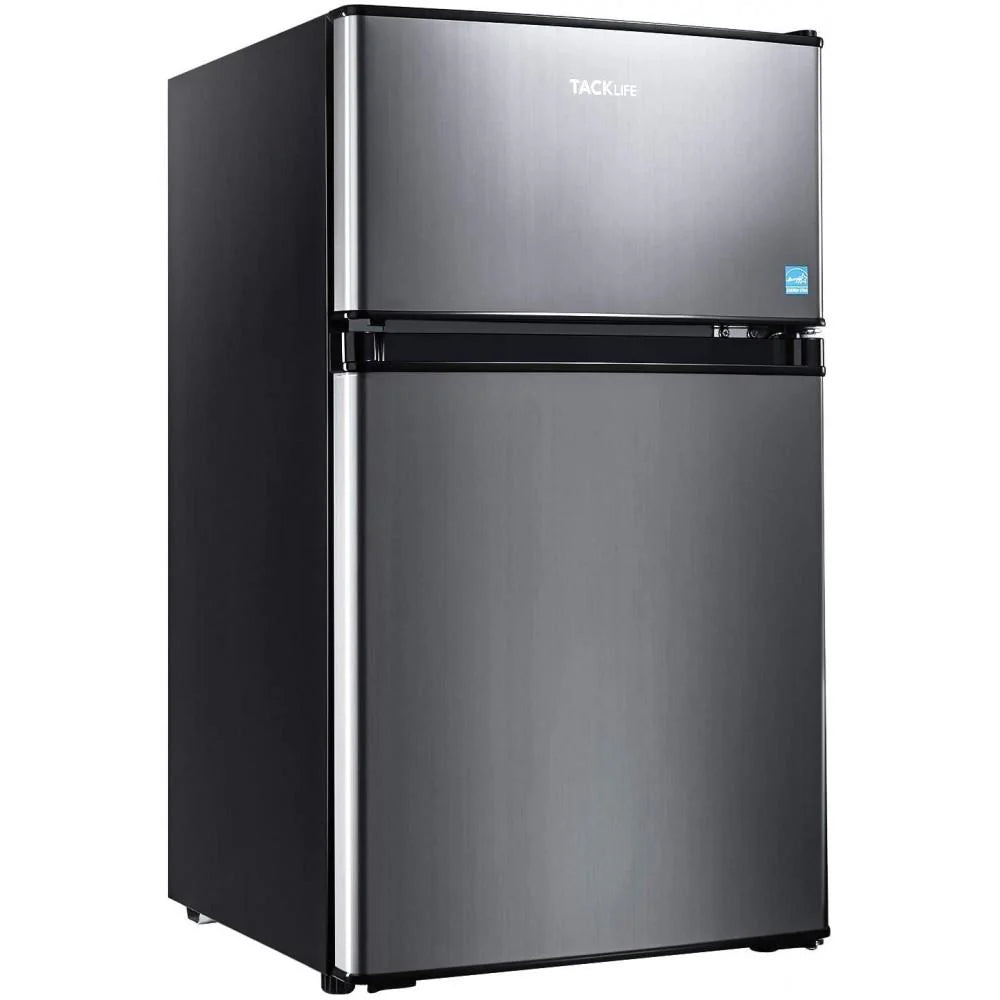 g Mini Fridge With Freezer, 3.1 Cu.Ft, 2 Doors, Stainless Steel - HPVFR310