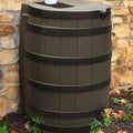40 Gallon Rain Barrel with Darkened Ribs Oak