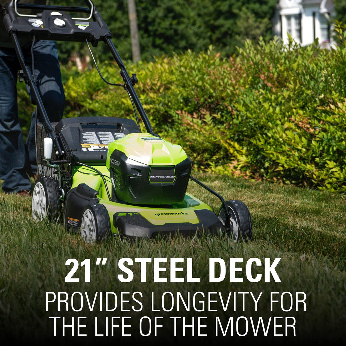 80V Cordless 21′′ Self-Propelled Brushless Lawn Mower | Greenworks