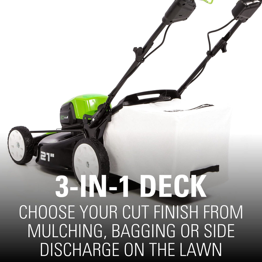 80V Cordless 21′′ Self-Propelled Brushless Lawn Mower | Greenworks
