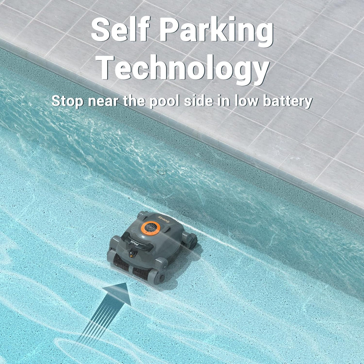 Cordless Robotic Pool Cleaner With Automatic Wall Climbing