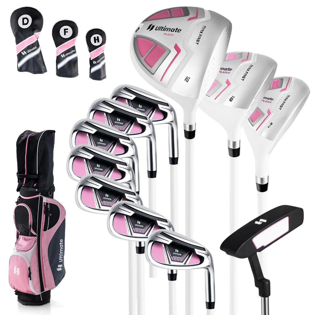Women's 11-Piece Right-Handed Golf Club Set With 460CC Driver