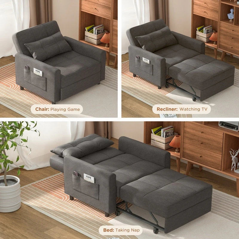 3-in-1 Adjustable Pull-Out Sleeper Sofa Bed With 330 Pounds Capacity