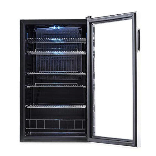 NewAir Beverage Refrigerator Cooler | 126 Cans Free Standing with Right Hinge Glass Door