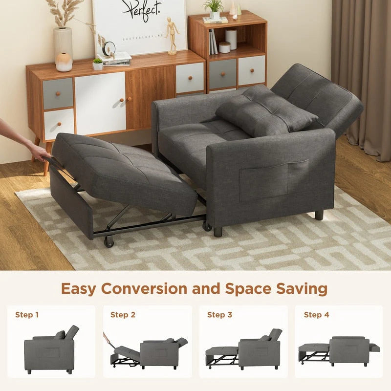3-in-1 Adjustable Pull-Out Sleeper Sofa Bed With 330 Pounds Capacity