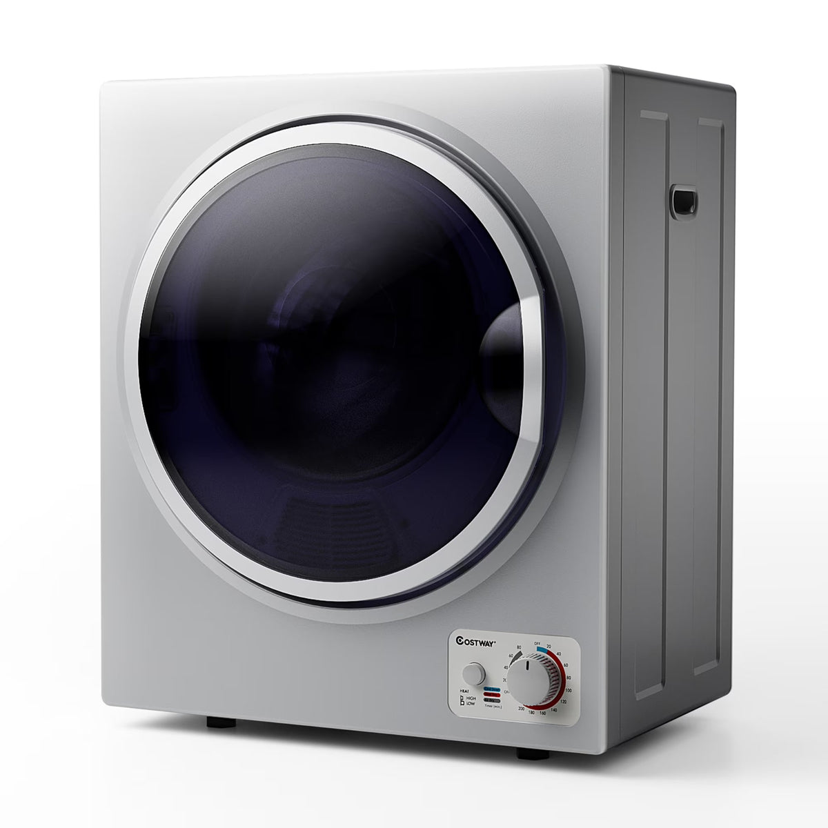 Costway Compact Electric Laundry Dryer, 1.5 cu. ft., 10 lbs, Stainless Steel - Wall Mounted