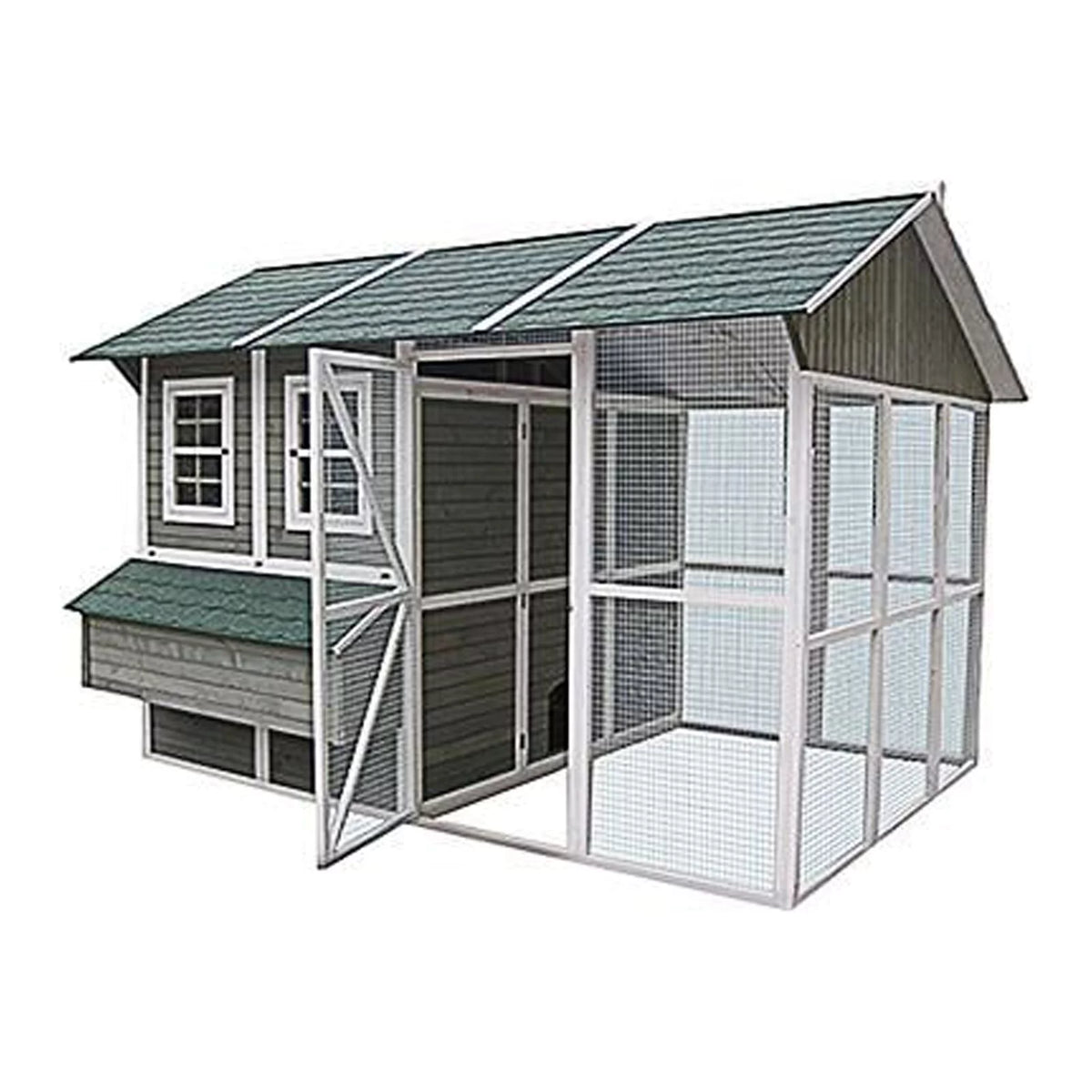 My Backyard Farm Extreme Chicken Barn Coop, Walk-In, Holds 24 Birds, 140.6 x 108.3 x 96-In. - DDP-1553