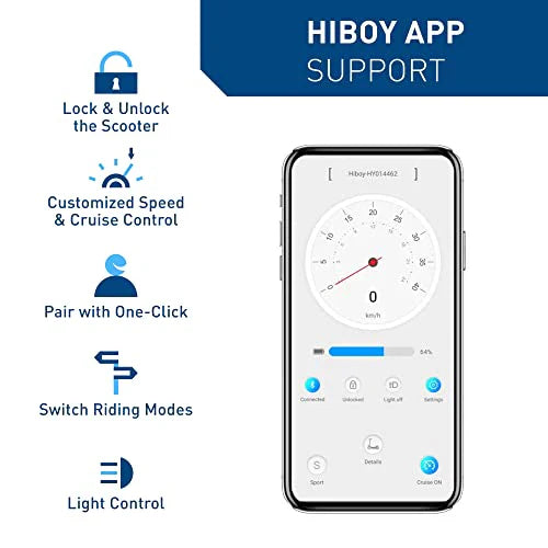 Hiboy Folding Electric Scooter, 500W Motor, 10in Solid Tires - S2 Pro