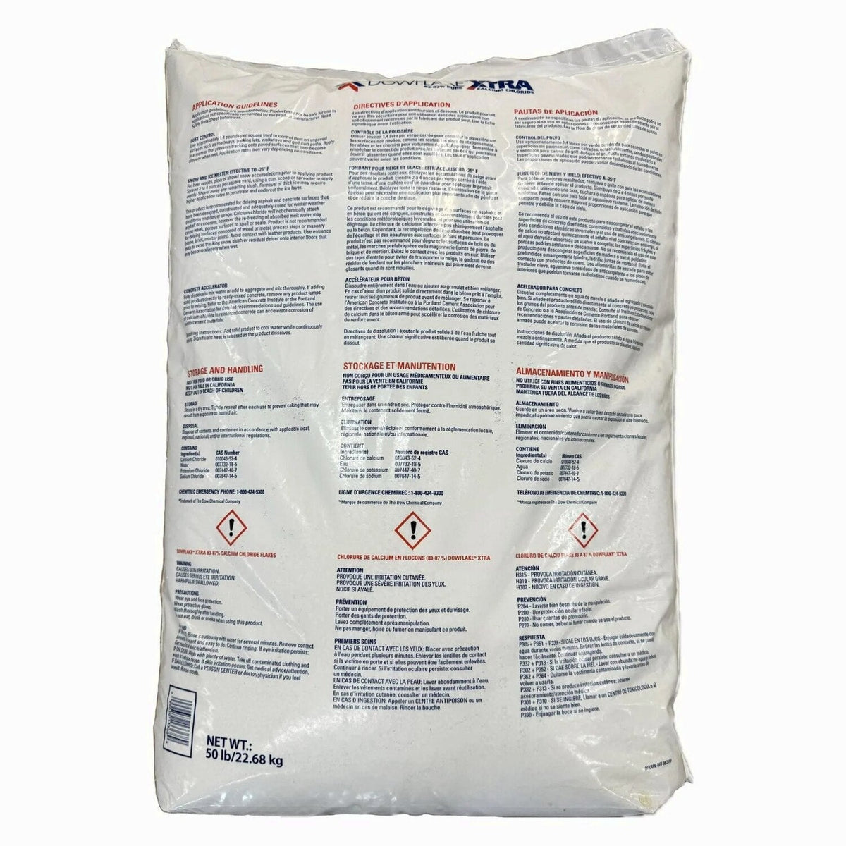 Dowflake Xtra Calcium Chloride Flakes - 50Lb Bag