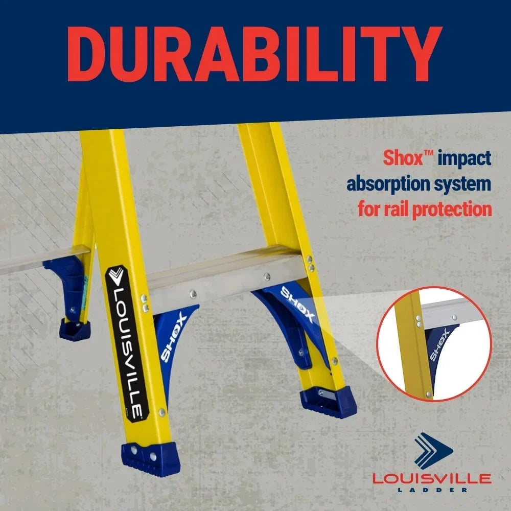 Louisville Ladder Fiberglass Step Ladder, 5-Foot, 250-Pound Load Capacity, Type I - FS2005