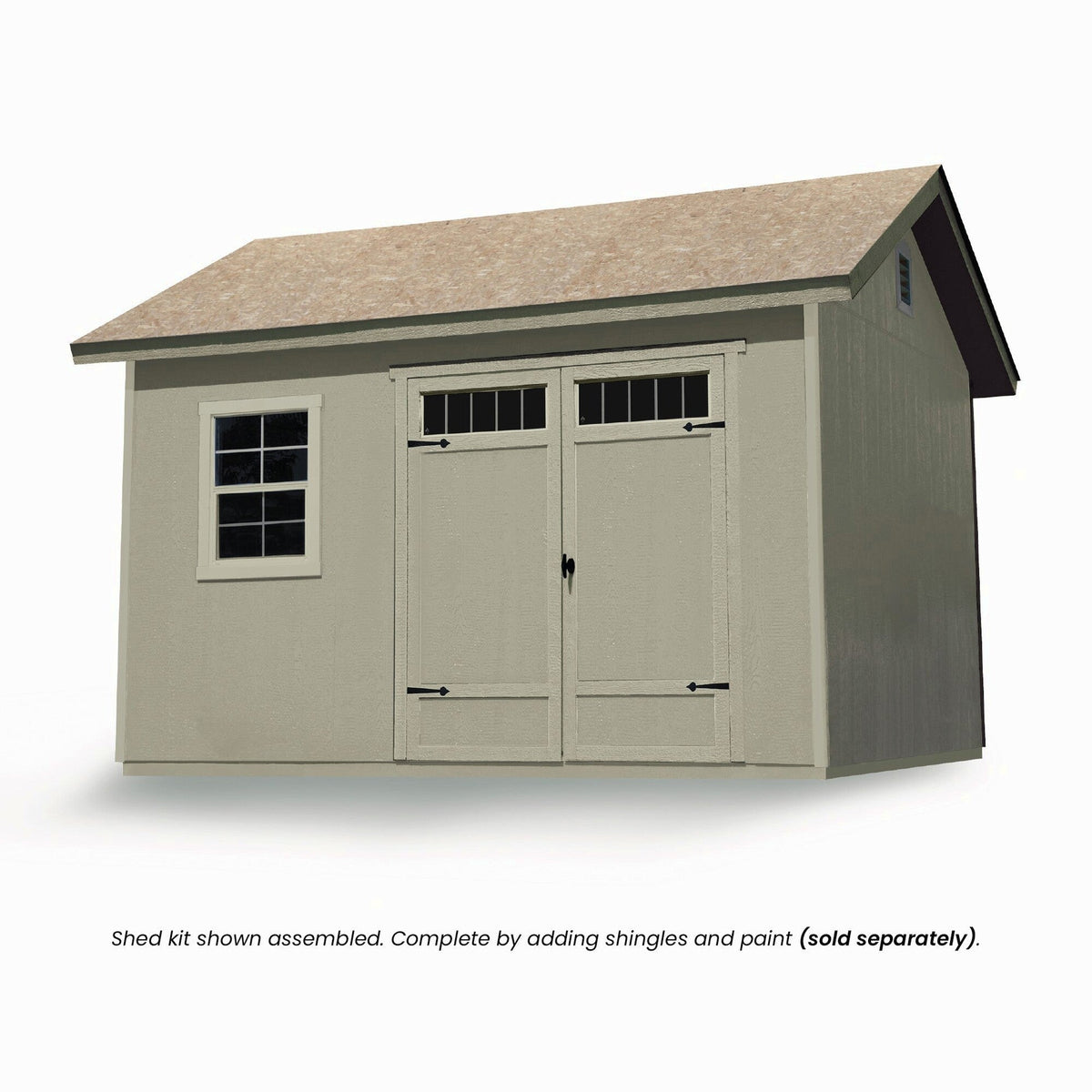 Handy Home Products Beachwood 10 ft. x 12 ft. Wood Storage Shed (Floor Included)