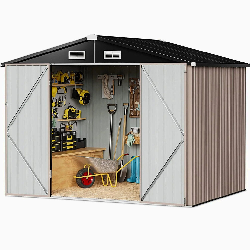 Aoxun 6.4x4 FT Outdoor Storage Shed for Tool Garden