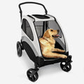 Foldable Pet Stroller for Large or 2 Dogs Cats Jogger Wagon with 4 Wheels