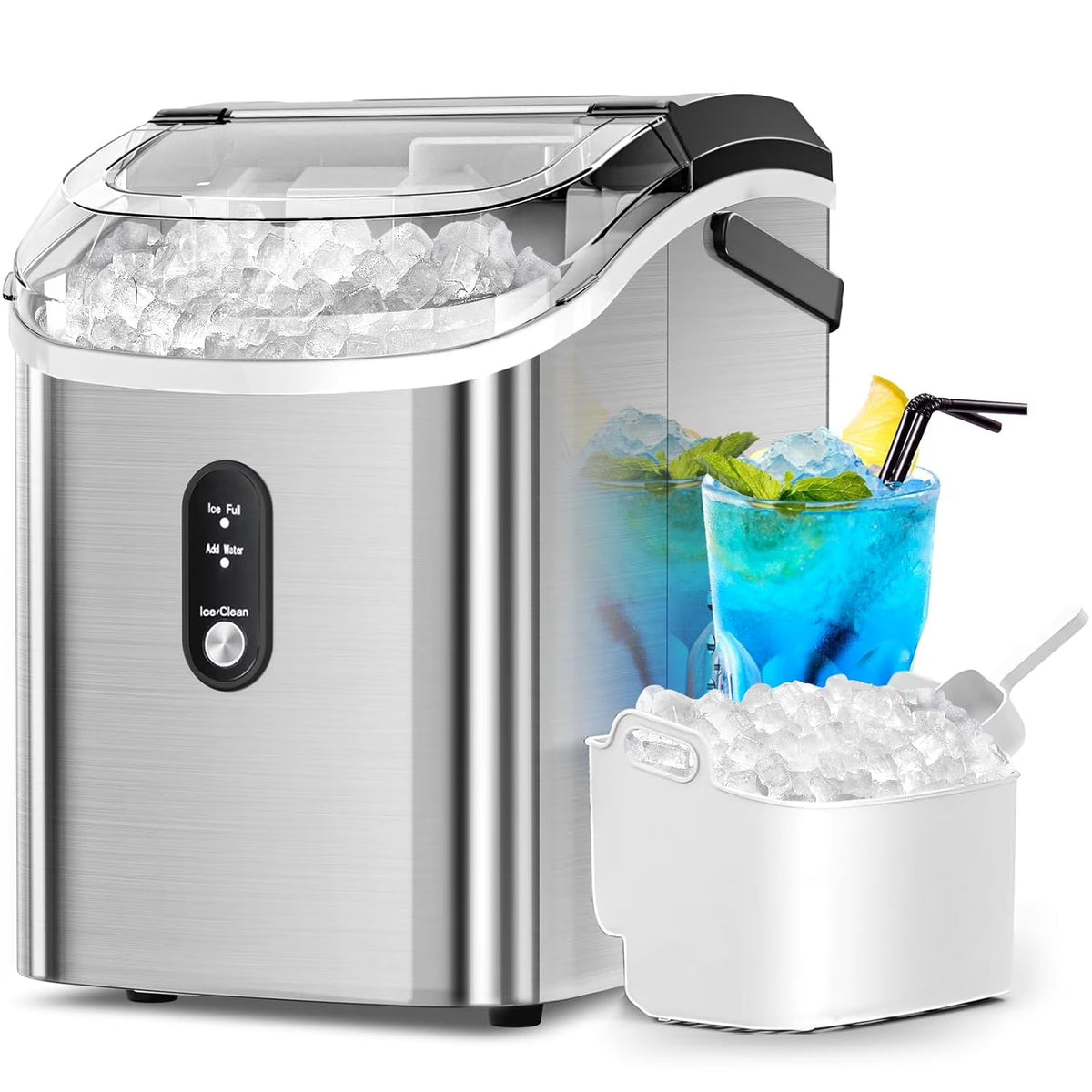 Auseo Countertop Nugget Ice Maker, 35 Lbs Each Day