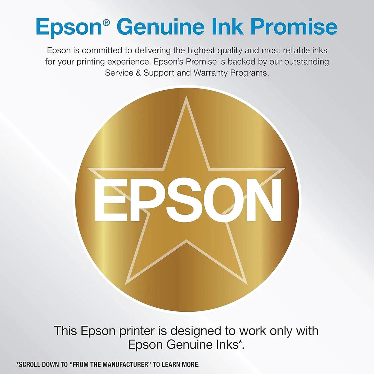Epson EcoTank ET-4800 Wireless All-in-One Inkjet Printer, Scanner, Copier, Fax, ADF, Ethernet, White