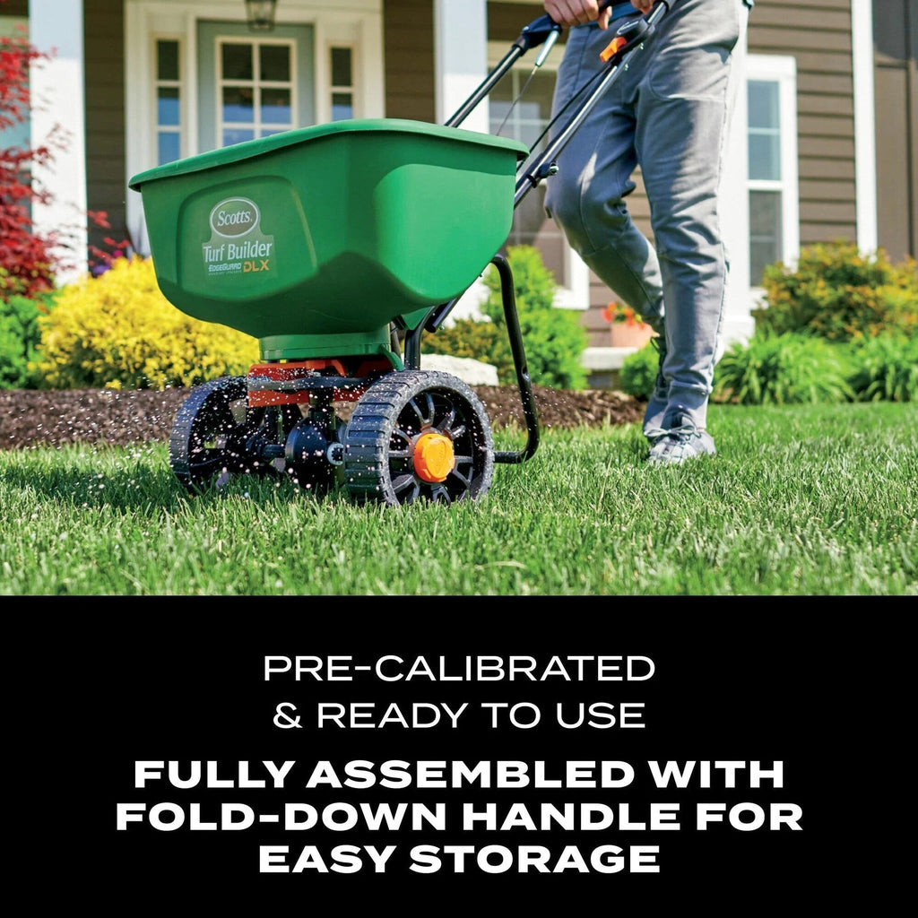Turf Builder EdgeGuard DLX Broadcast Spreader 15,000 sq. ft.