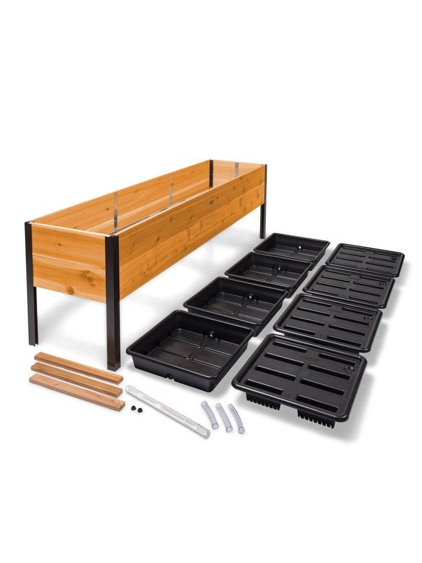 Watering Eco-Stained Elevated Planter Box
