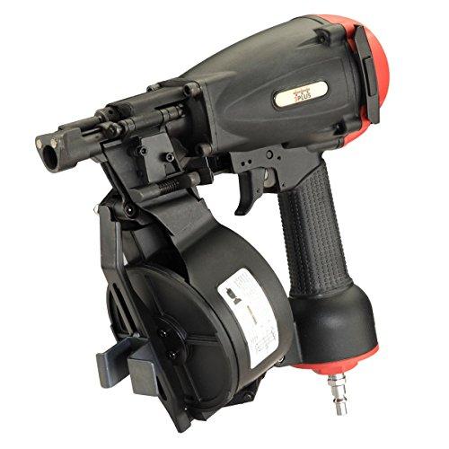 3PLUS 11 Gauge 15 Degree Coil Roofing Nailer, 3/4-Inch To 1-3/4-Inch - Black And Red