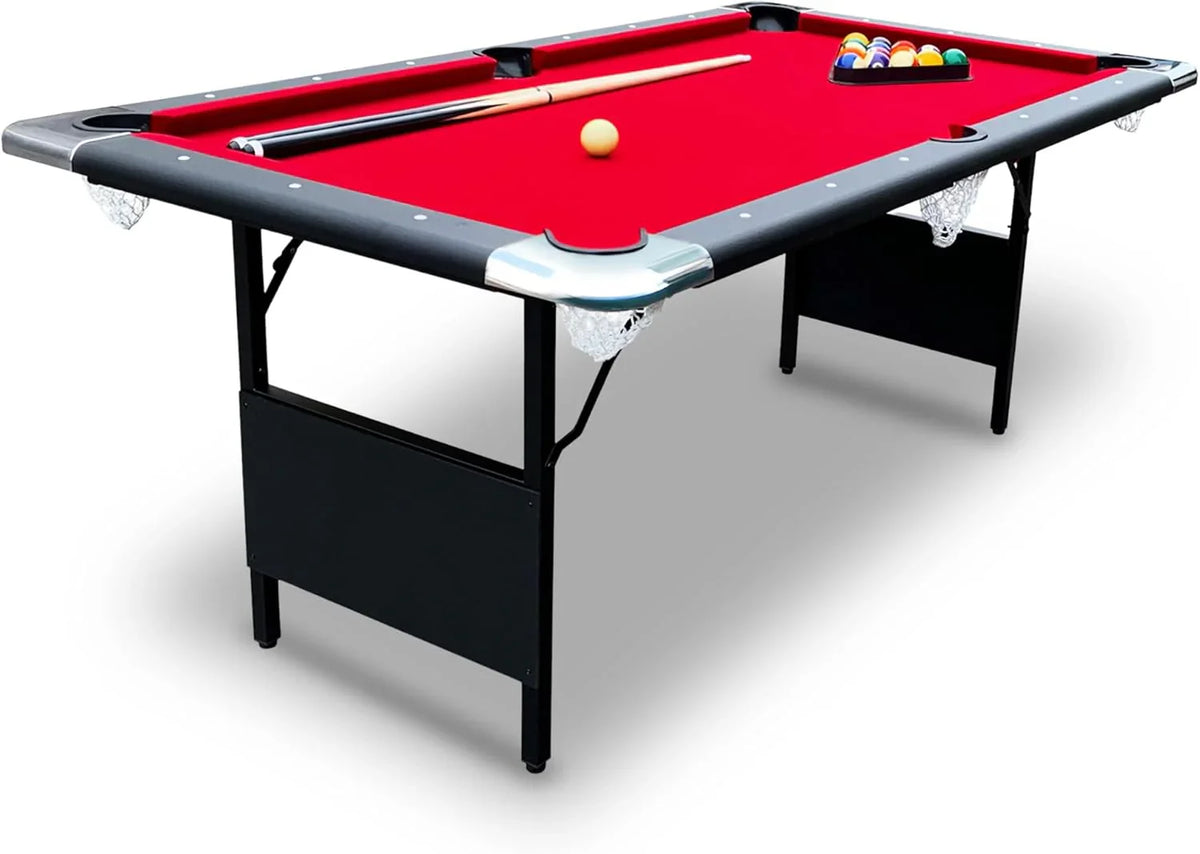 Hathaway Fairmont Portable Pool Table 6 Ft, 76 x 43.25 x 32 in - BG2574