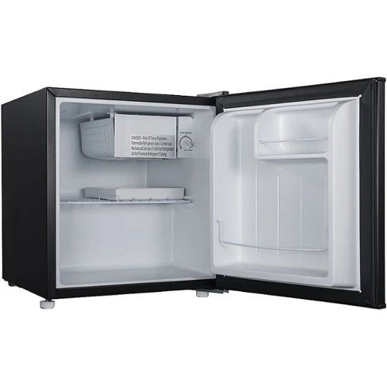1.7-Cu. Ft. Single-Door Mini Refrigerator With Half-Width Chiller Compartment, Black - AMAR17BKE
