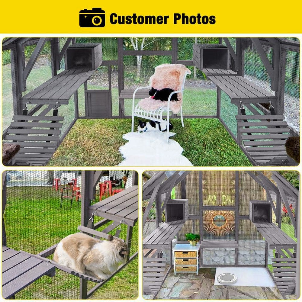 aivituvin Outdoor Cat Run : Large Cat Enclosure
