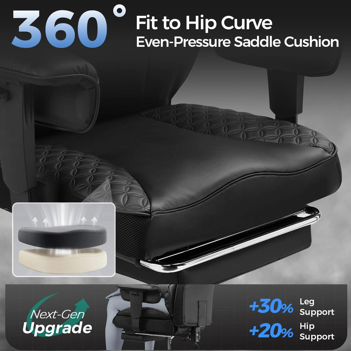 Big And Tall Gaming Chair, High-Back Computer Desk Chair, 400 Lbs