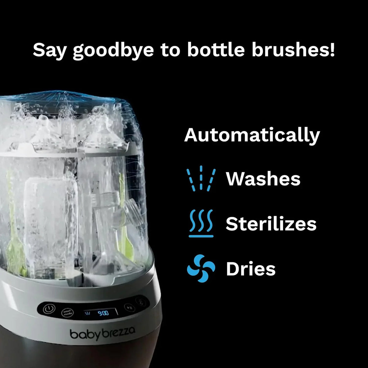 Baby Brezza Baby Bottle Washer Pro - Washer, Sterilizer & Dryer, Up To 4 Bottles