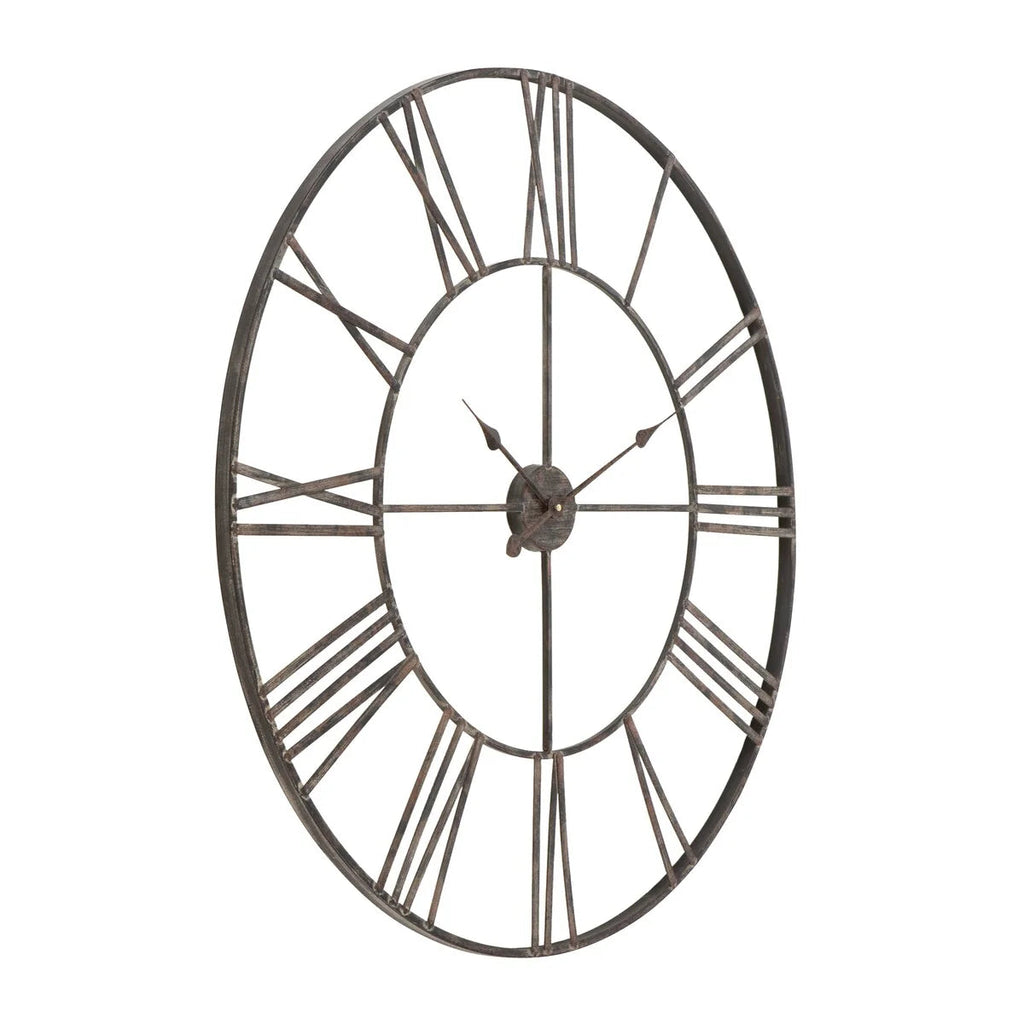 Round Metal Open-Frame Wall Clock