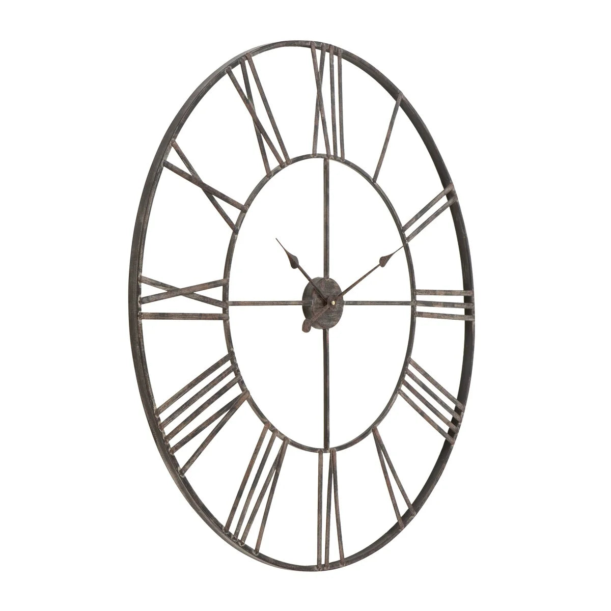 Round Metal Open-Frame Wall Clock