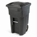 Toter 64-Gallon Greenstone Trash Can with Quiet Wheels and Lid