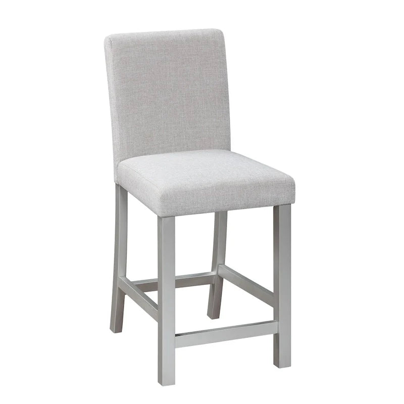 Modern 5-Piece Counter Height Dining Set With Square Table And 4 Upholstered Chairs