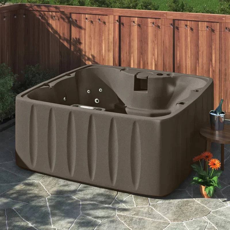 AquaRest Spas 6-Person 29-Jet Plug-and-Play Square Hot Tub With Ozonator - AR-600P