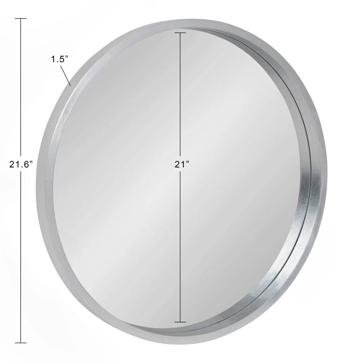 Round Wood Accent Wall Mirror With Modern Decorative Wooden Frame