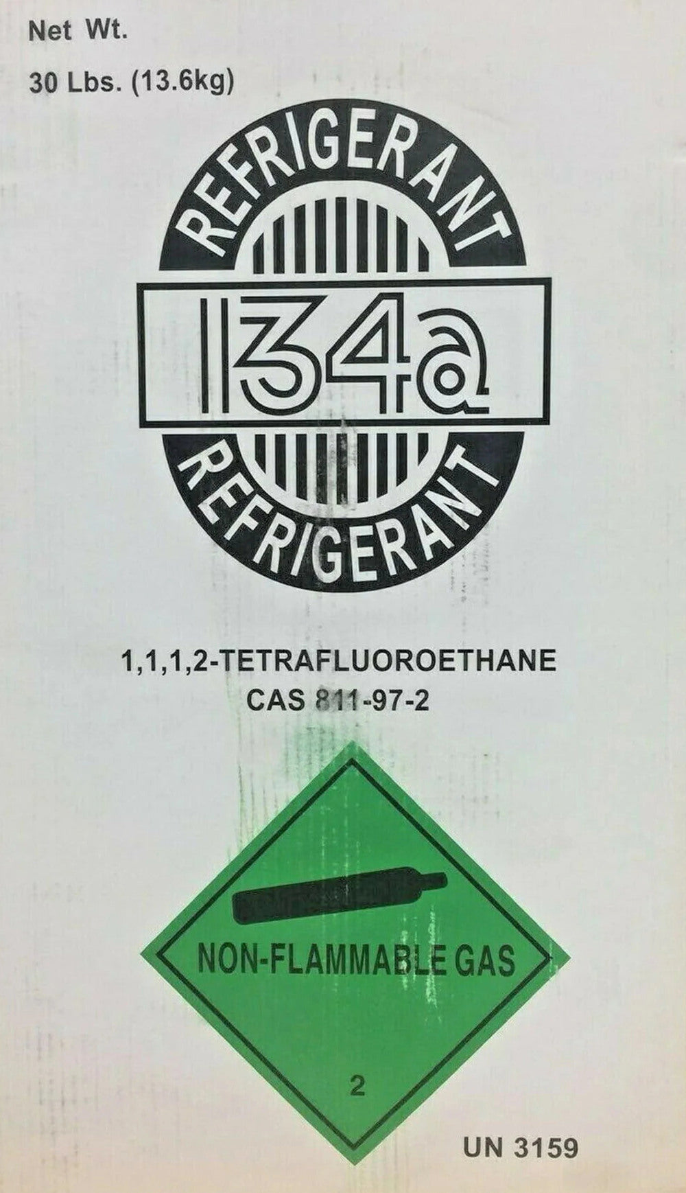 R134A, 134a - 30lb Cylinder 1,1,1,2-Tetrafluoroethane AUTOMOTIVE