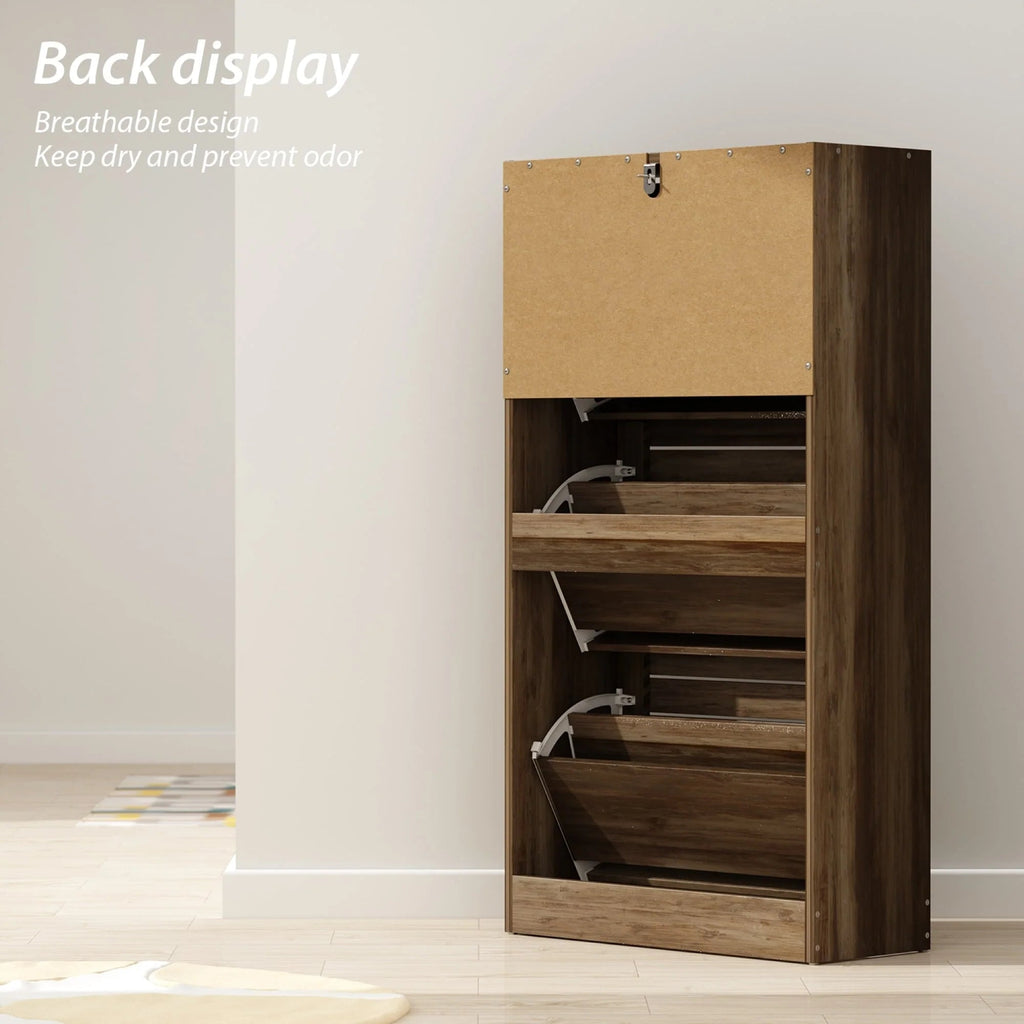 Modern Flip-Down Shoe Storage Cabinet