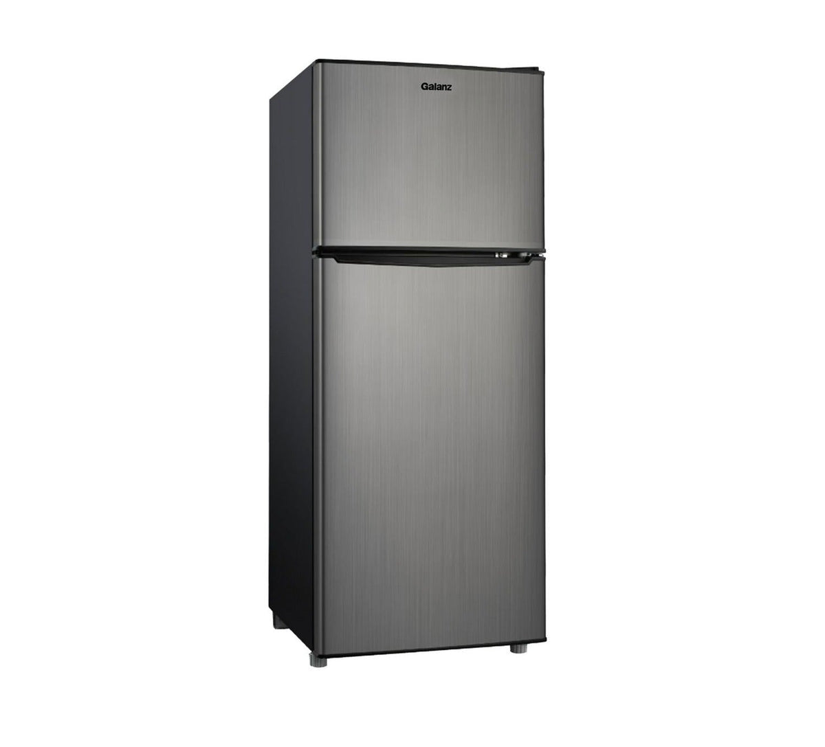 Galanz 4.6. Cu ft Two Door Mini Refrigerator with Freezer, Stainless Steel