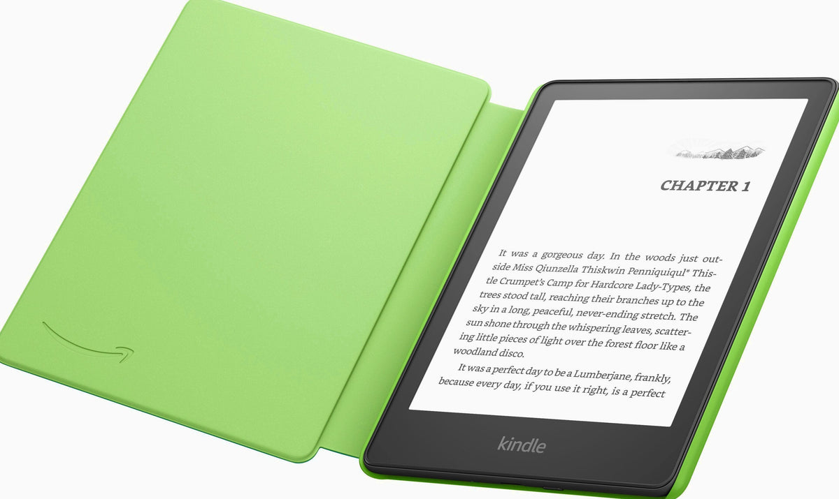 Amazon – Kindle Paperwhite Kids E-Reader 6.8′′ display with kid-friendly cover – 16GB – 2022 – 2023 – Emerald Forest