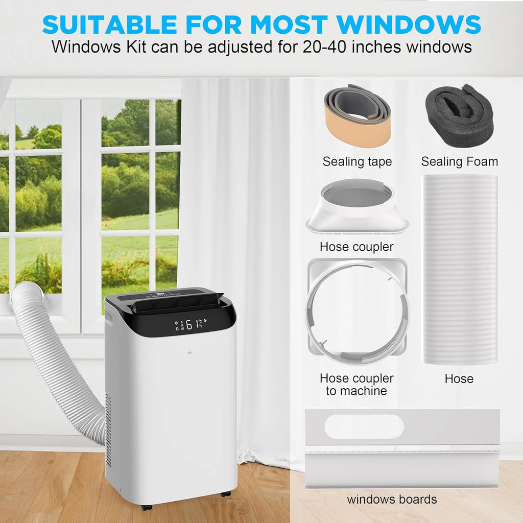 HUMHOLD Portable Air Conditioner, 14000 BTU, White - HDPAC-10-A1