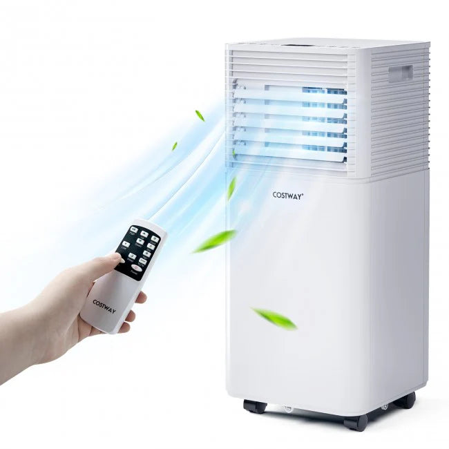 8000 BTU 3-in-1 Portable Air Conditioner With Dehumidifier And Fan Mode