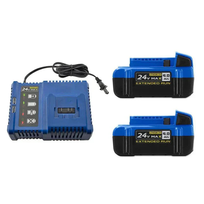 24-Volt Max 2-Pack 4 Amp-Hour Lithium Power Tool Battery Kit With Charger